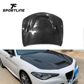 Carbon Fiber Hood Bonnet Engine Cover for Alfa Romeo Giulia 2017-2020